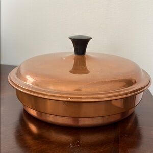Vintage Copper Cookware with Lid Made in Portugal